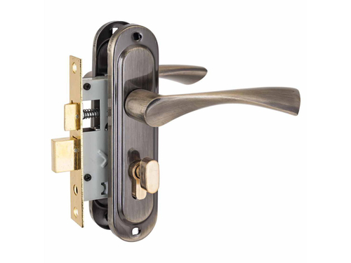 Замок врезной 103/50B вертушка AB старая бронза с ручкой Стандарт (20шт/уп)