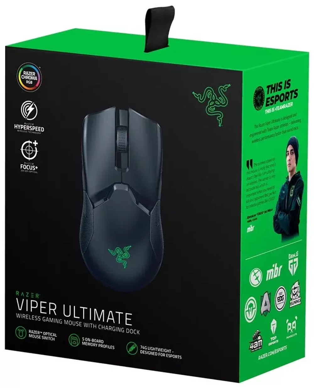Беспроводная игровая мышь Razer Viper Ultimate с зарядной станцией, черный