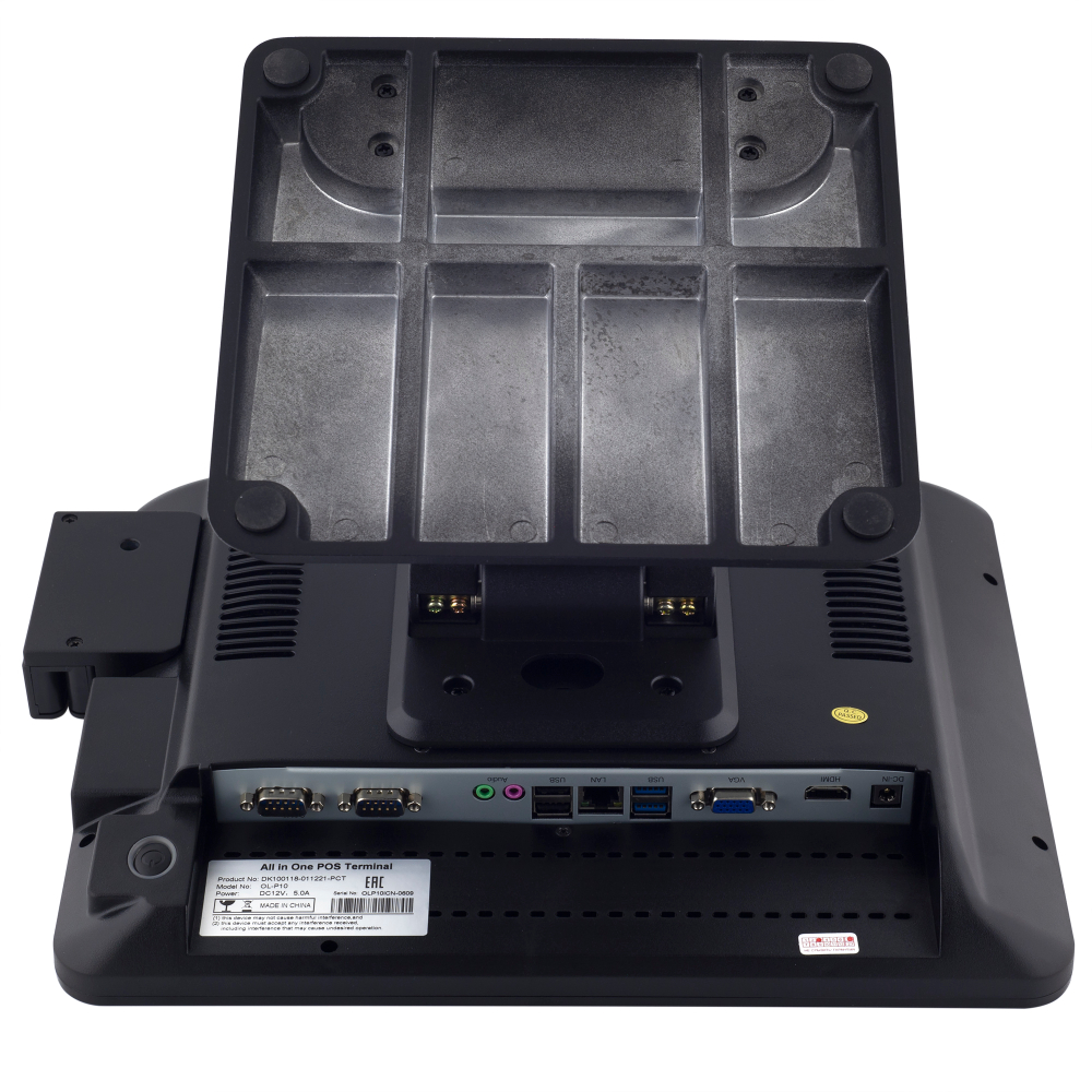 POS-компьютер моноблок OL-P10, 15“ сенсорный (J4125, 8Gb, МSSD 128Gb, MSR, PCT, 2xCOM, S02 stand)