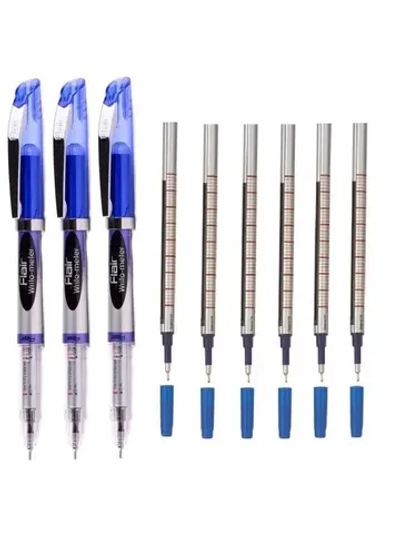 Ручка шариковая Writo-meter синяя 0.7 мм, 3 шт+6 стержней