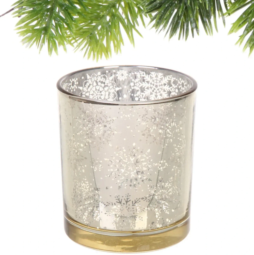 Подсвечник «Снегопад» 7*7,8 см, Золото
