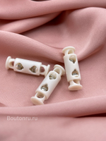 Фиксатор белый  для шнура двойной цилиндр