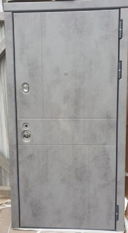 Входная дверь в квартиру Сударь Дива (DIVA) МД-48 М1 темный бетон/ рис.М9 Силк маус (светло-серый, без текстуры)