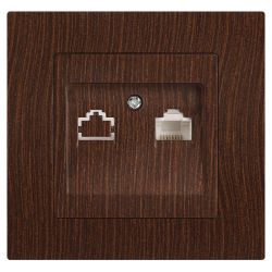 Розетка Intro Accent 6-303-10 информационная RJ45 IP20 СУ венге
