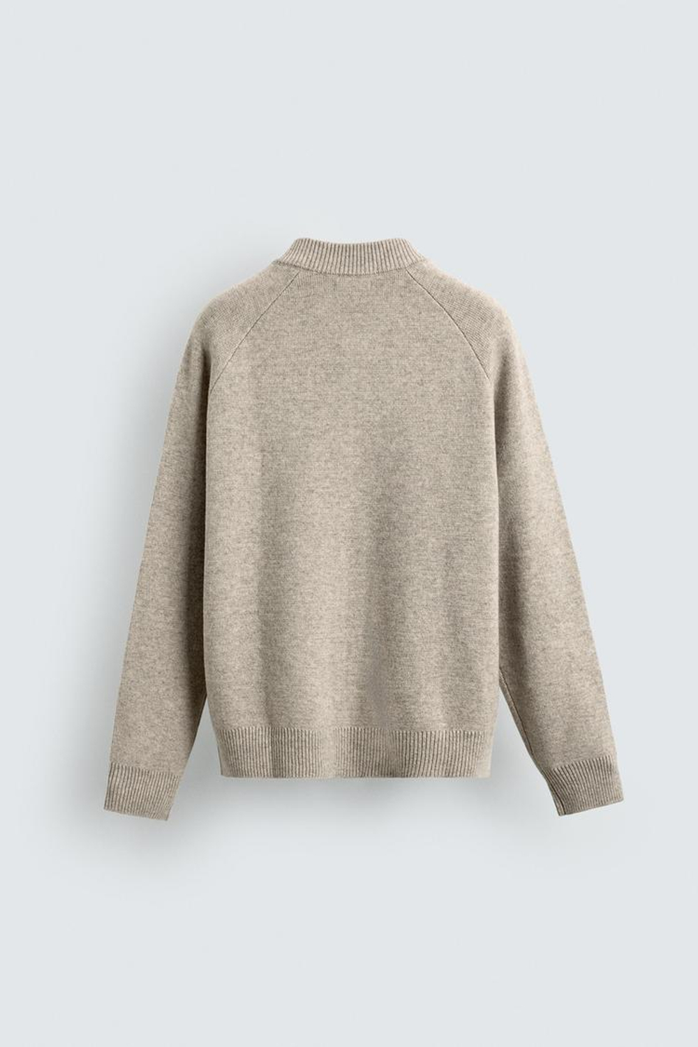 ZARA ШЕРСТЯНОЙ КАРДИГАН, СЕРЫЙ/БЕЖЕВЫЙ