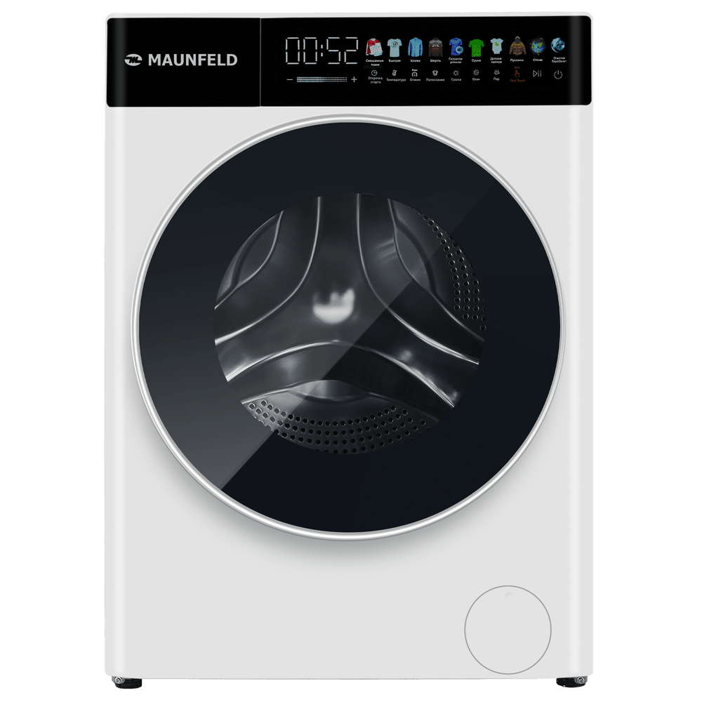 Стиральная машина MAUNFELD MFWM129WH05 9 кг. с прямым приводом, озонированием, инвертором и паром