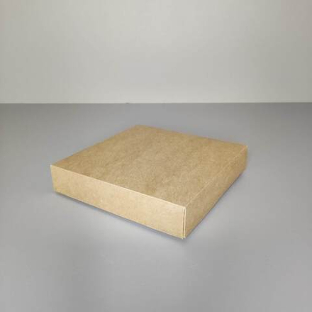 Коробка для пряников и печенья крафт 15х15х3 см