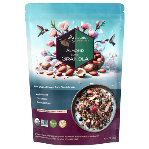 Artisana, Organics, гранола с миндальным маслом, 283 г (10 унций)
