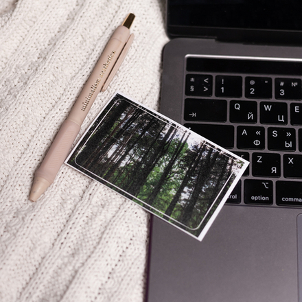 Наклейка на карту "В сосновом бору" 💳