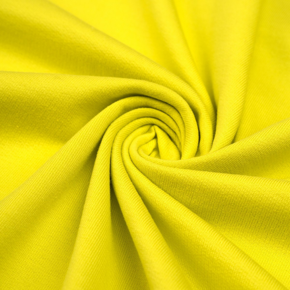 Футер 2-х нит. с начесом, 100% хлопок, 240 гр/м2, зелёный "неон" (12843)