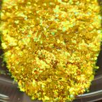 Хлопья Жёлтые перламутровые для дизайна ногтей, маникюра, бодиарта, макияжа...