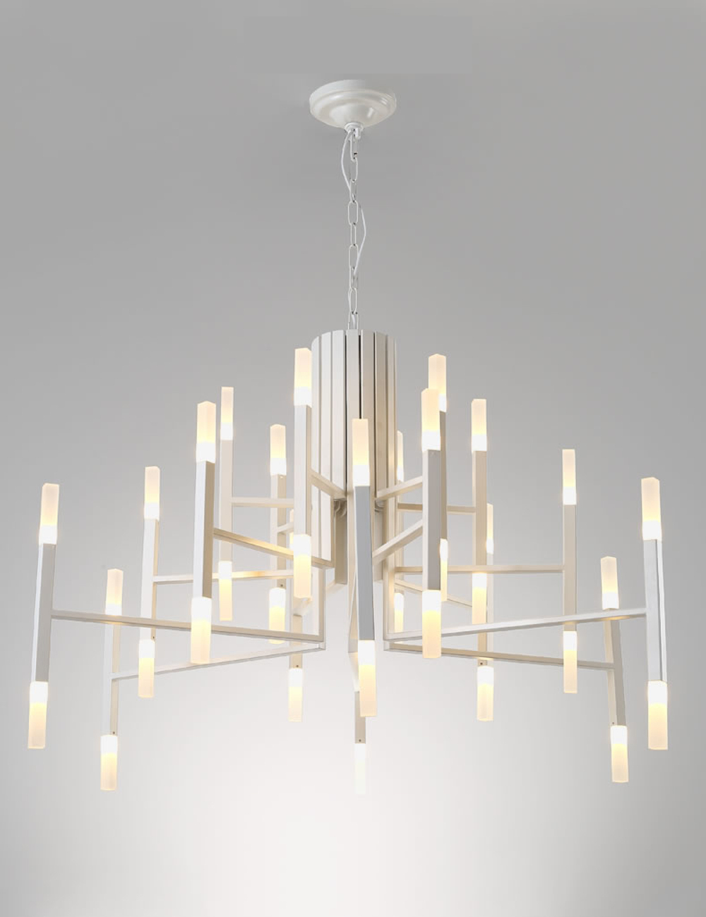 Pendant design lamp  THE LIGHT by Alma 24 lampshades (White)