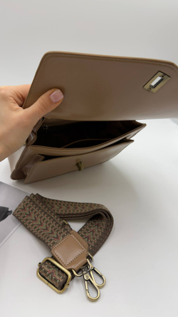 Сумка женская натуральная кожа артикул 066-35 цвет "бежевый"