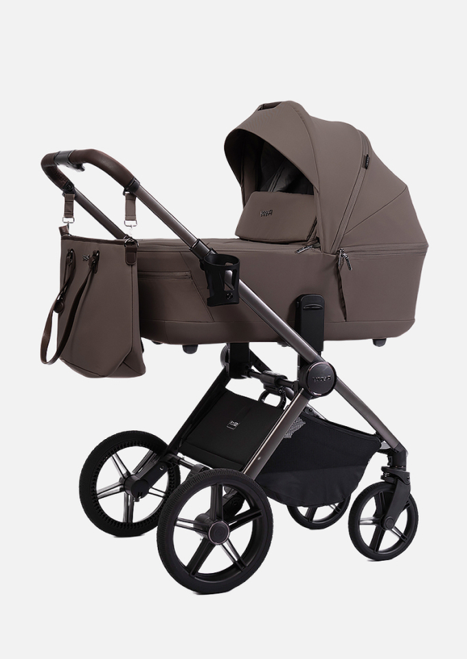 Peppy Коляска детская Monaco thermo 2 в 1 Mocca (кофе), рама серо-коричневая