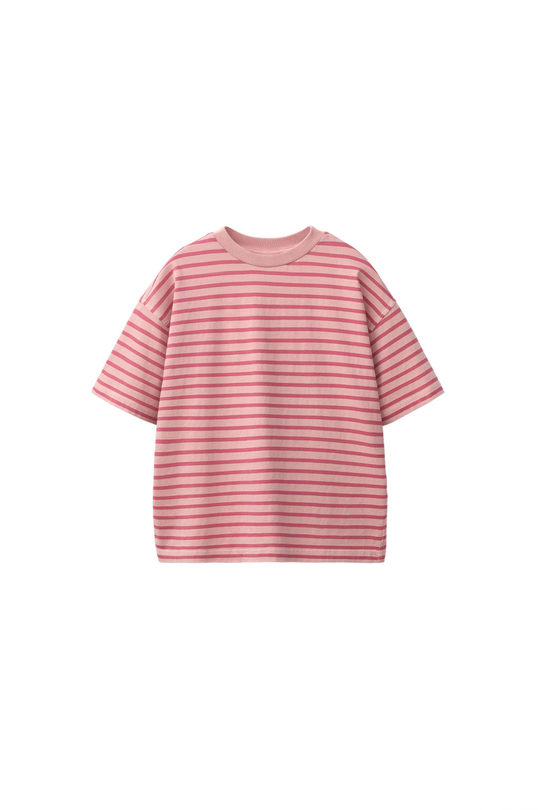 ZARA ФУТБОЛКА В ПОЛОСКУ, ОТТЕНКИ РОЗОВОГО