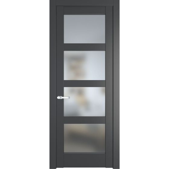 Межкомнатная дверь эмаль Profil Doors 3.4.2PD графит остеклённая