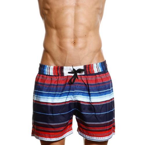Мужские пляжные шорты Super Dy красно-синею в полоску