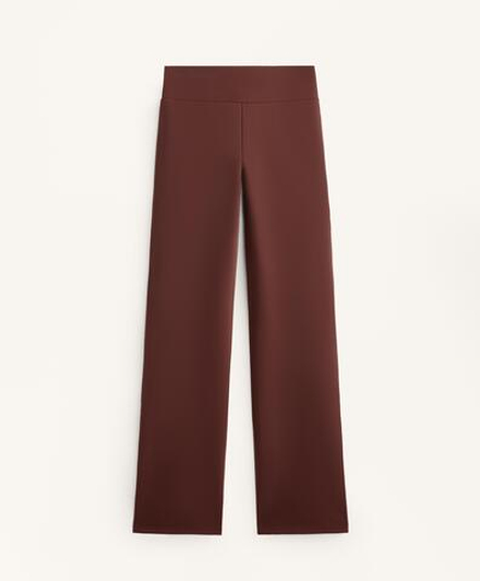 OYSHO Бесшовные брюки Bootcut с высокой посадкой, бургунди