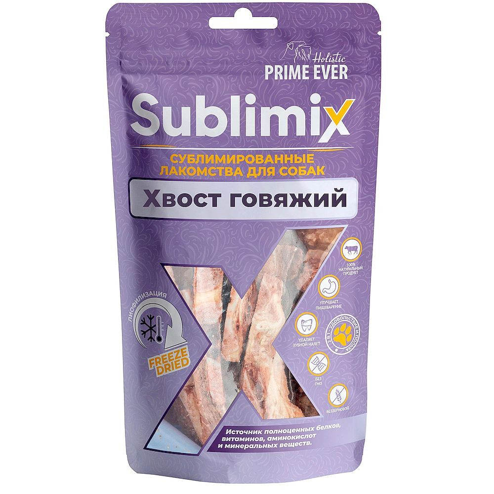 Prime Ever Sublimix Хвост говяжий лакомство для собак 0,1 кг