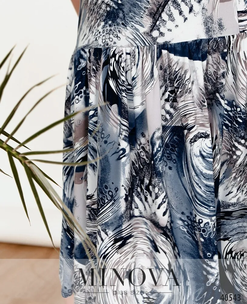 Платье 436-голубой Minova