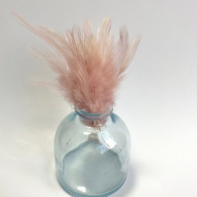 Перья петуха облачно-розовый 7 - 13 см. 20 шт.