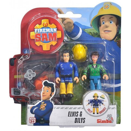 Simba - Пожарный Сэм.  2 Фигурки с аксессуарами Элвис  и Дили  9251026 F
