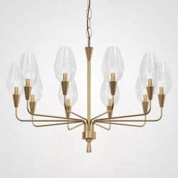 Подвесная Дизайнерская Люстра Viola 10 Прозрачный By Imperiumloft