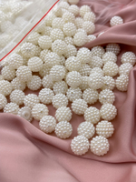 Бусины шамбала белые (перламутровые) 500 грамм (±5гр)