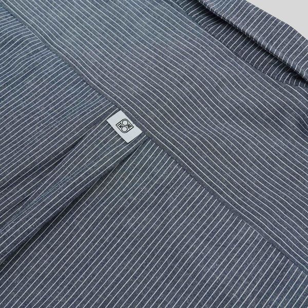 Рубашка Oversized Striped Shirt Dirty-Blue - фото 12