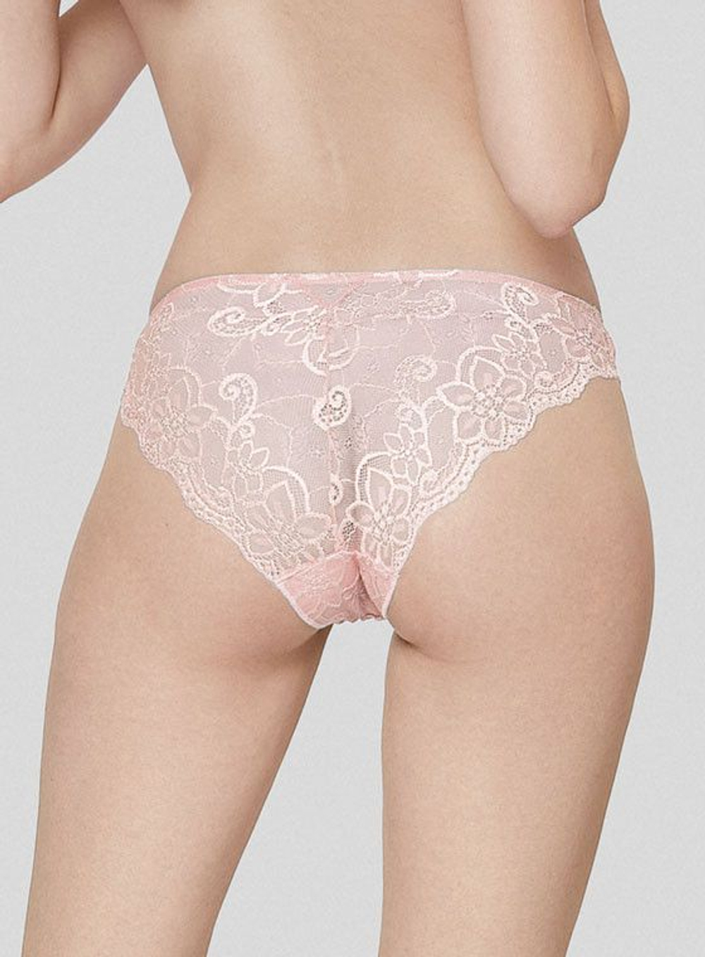 Нежные кружевные трусики-слипы (Размер: 2 размер) (Цвет: бордовый)