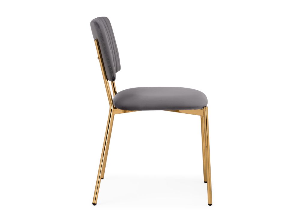 Стул на металлокаркасе Armond dark gray / gold