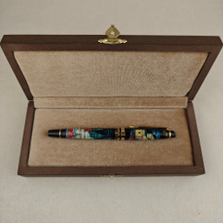 Коллекционная ручка роллер Waterman Expert "Москва" с ручной росписью в футляре