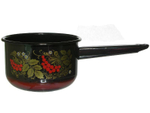 Ковш 1,5л черный с красным "Рябина"