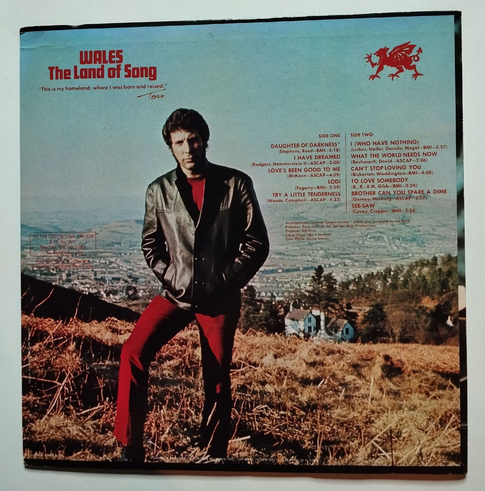 Винтажная виниловая пластинка LP Tom Jones I (Who Have Nothing) (USA 1970)