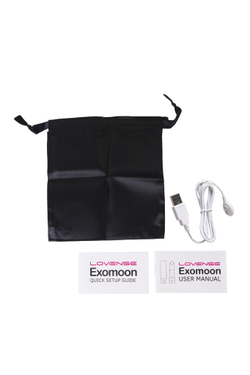 Тайный мини-вибратор LOVENSE Exomoon, силикон, чёрный, 8,8 см