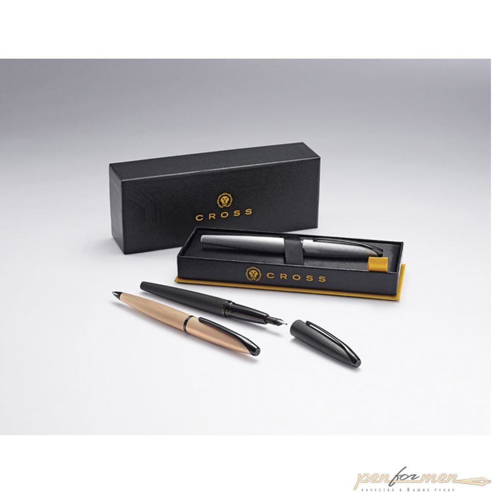 Перьевая ручка Cross ATX Brushed Black PVD перо M (886-41MJ)