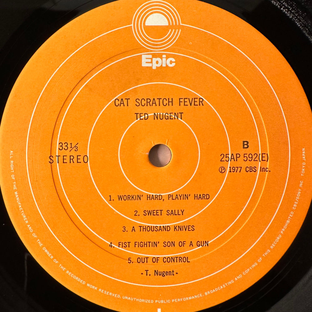 Ted Nugent ‎– Cat Scratch Fever (Япония 1977г.)
