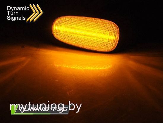 Повторители указателей поворота для Opel Astra G (97-04) / Zafira A (99-05) LED динамические хромированные