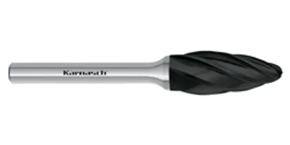 Борфреза твердосплавная Karnasch форма A, 1,5х6х3х38 мм, насечка HP-4, покрытие Blue-Tec, арт. 11.5002-015