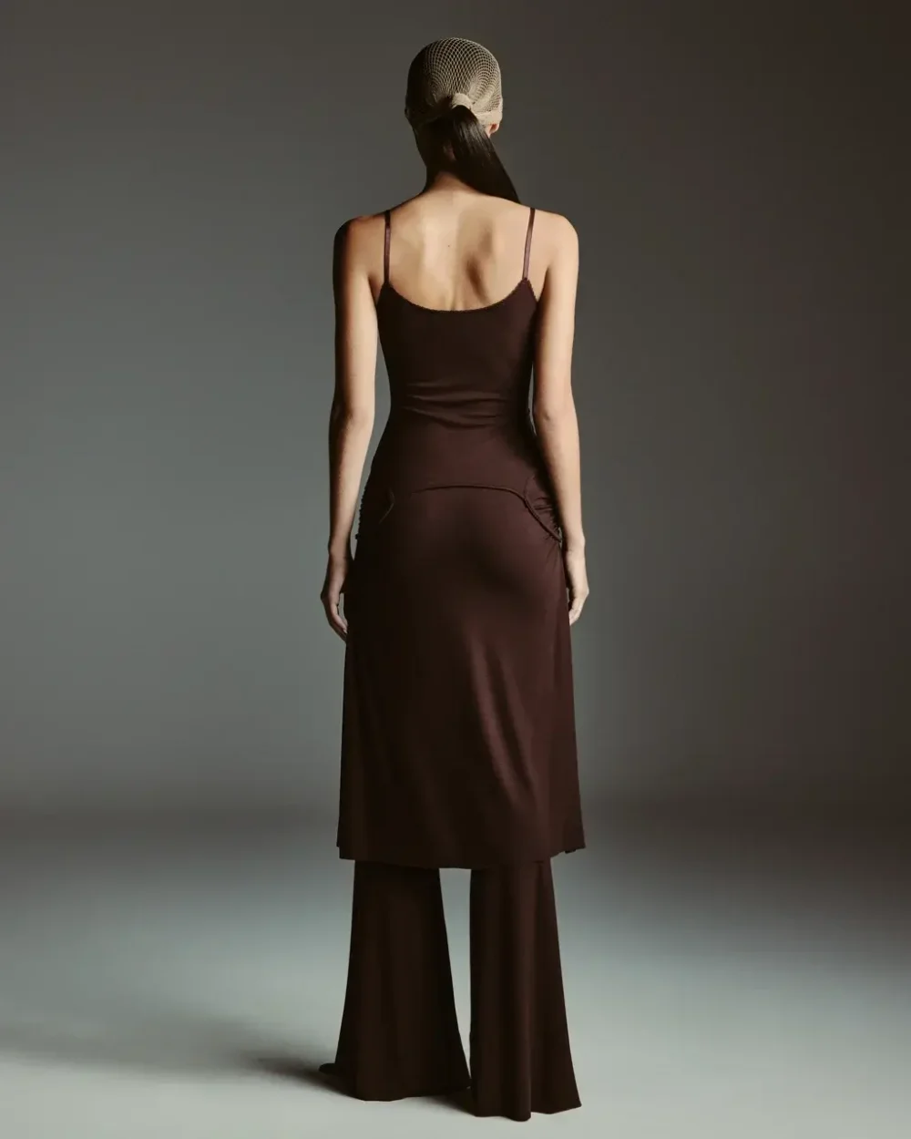 Топ коричневый