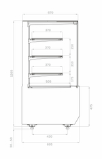 Нейтральная витрина Carboma KC70 N 0,6-1 LIGHT (версия 2.0) (9005-0109) (Cube 2)