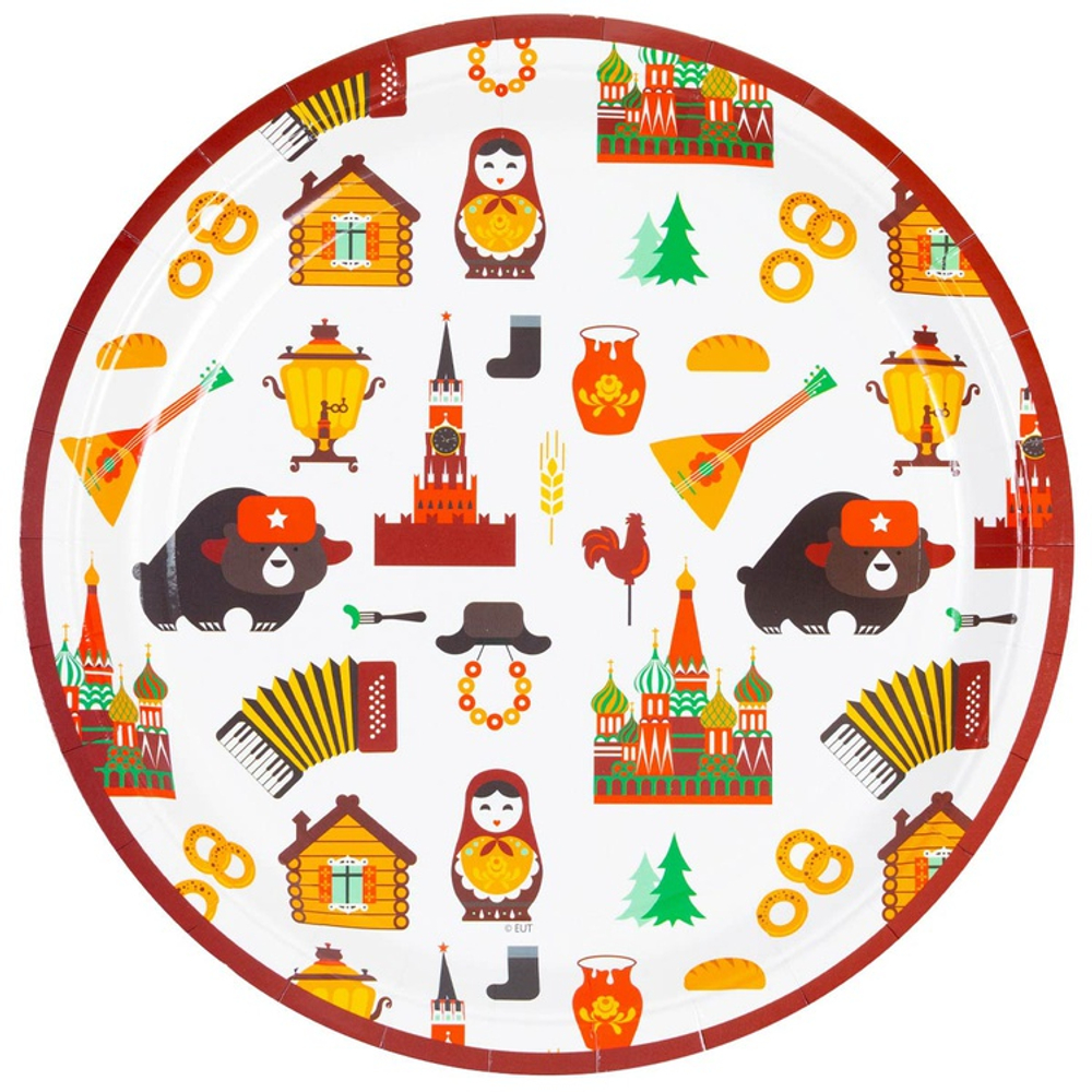 Тарелка Русский Стиль 23см 6шт