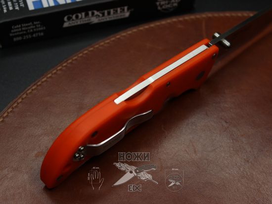 Складной нож Cold Steel 20NPJ Finn Wolf Blaze Orange c клинком из стали AUS-8A, рукоять Grivory (Griv-Ex)