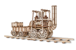 Локомотив №1 - Eco Wood Art - Деревянный конструктор, 3D пазл, сборная механическая модель, паровоз