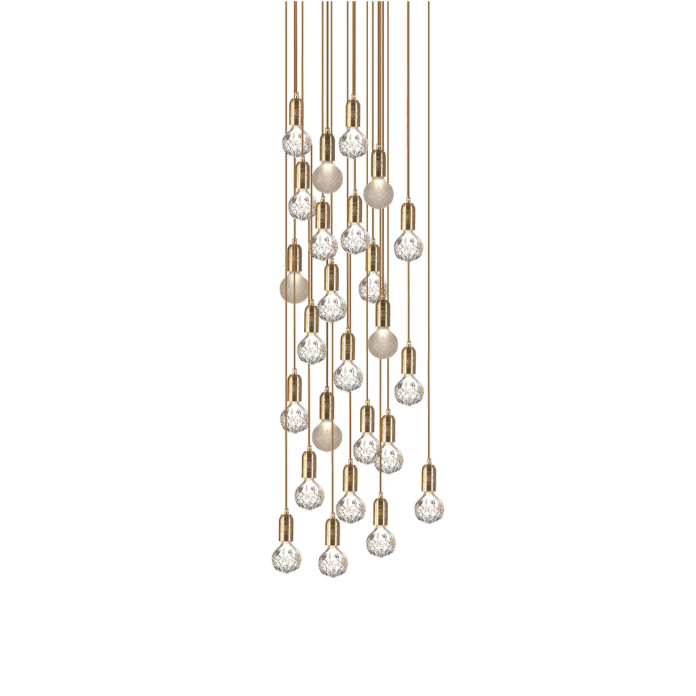 Подвесной дизайнерский светильник Crystal Bulb by Lee Broom (10 подвесов)