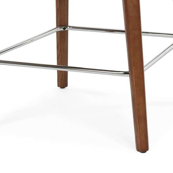 Полубарный стул Lord 65 см, бежевая обивка, ножки орех