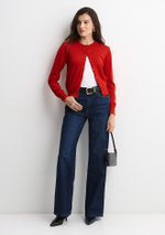 Джемпер на пуговках красный