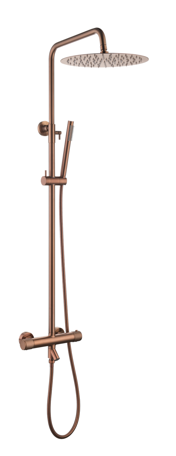 Стойка для душа c термостатом UNO Copper Brushed