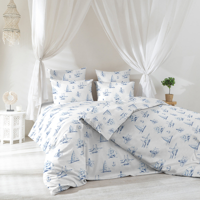 Комплект постельного белья "Verossa" Сатин 1,5СП с наволочкой 50/70 Regatta blue