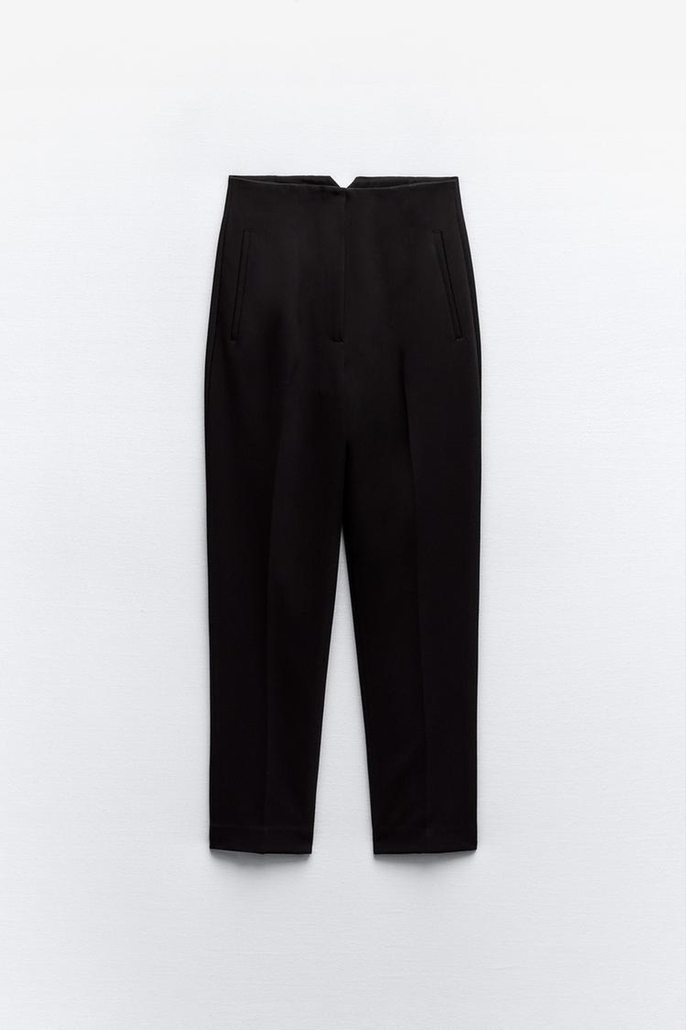 ZARA БРЮКИ С ВЫСОКОЙ ПОСАДКОЙ, ЧЕРНЫЙ